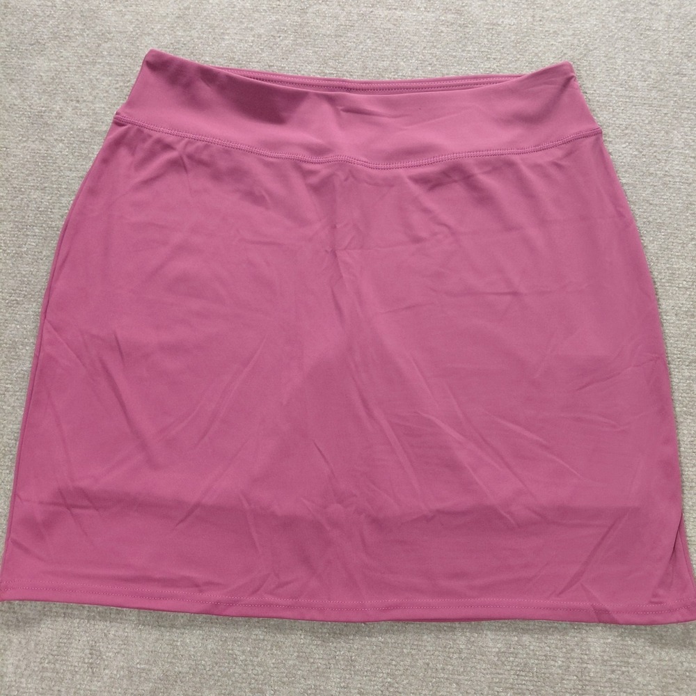 Real Essentials Women 2XL Skort Pink Lined With Shorts Skirt Athleisure Beach